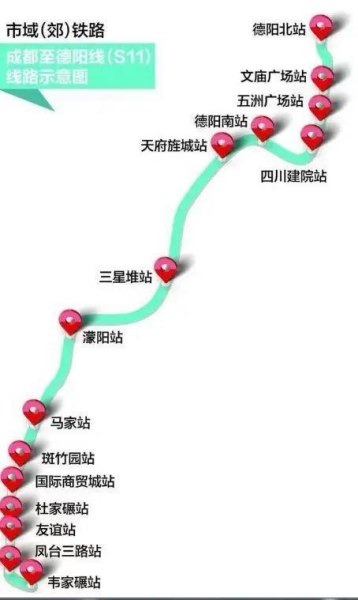 成都至德阳的地铁3号线站点路线？