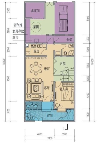 面宽15米，进深30米，坐北朝南的宅基地，设计什么风格的别墅比较好？