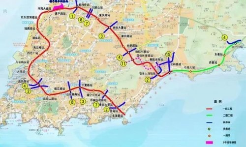 地铁5号线全线站点青岛？