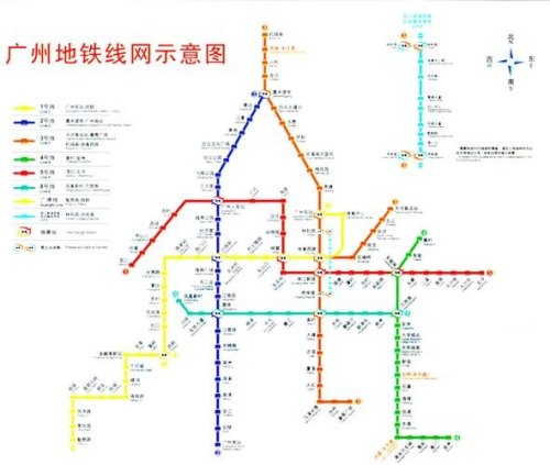 广州地铁3号线站名查询？