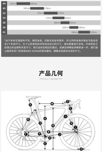 捷安特公路自行车尺寸对应身高？