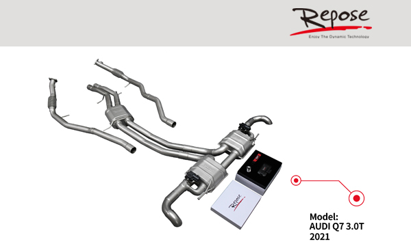 Repose 10-22款奥迪Q7 3.0T 中尾段智能阀门排气