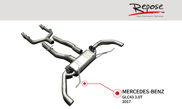 Repose 17-22款奔驰AMG-GLC43 3.0T 中尾段智能阀门排气
